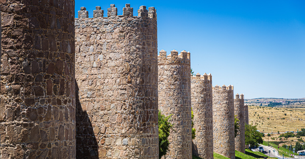 A wavy outer castle wall, remniscent of the strong perimeter defenses organizations need as part of CIS basic controls.