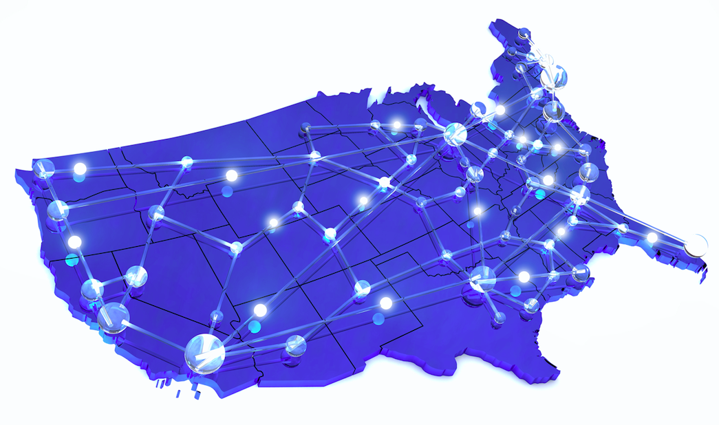 Us internet. Network in USA.