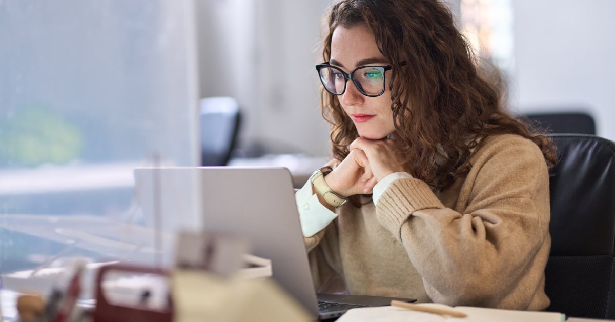 Employee learning new cloud tool